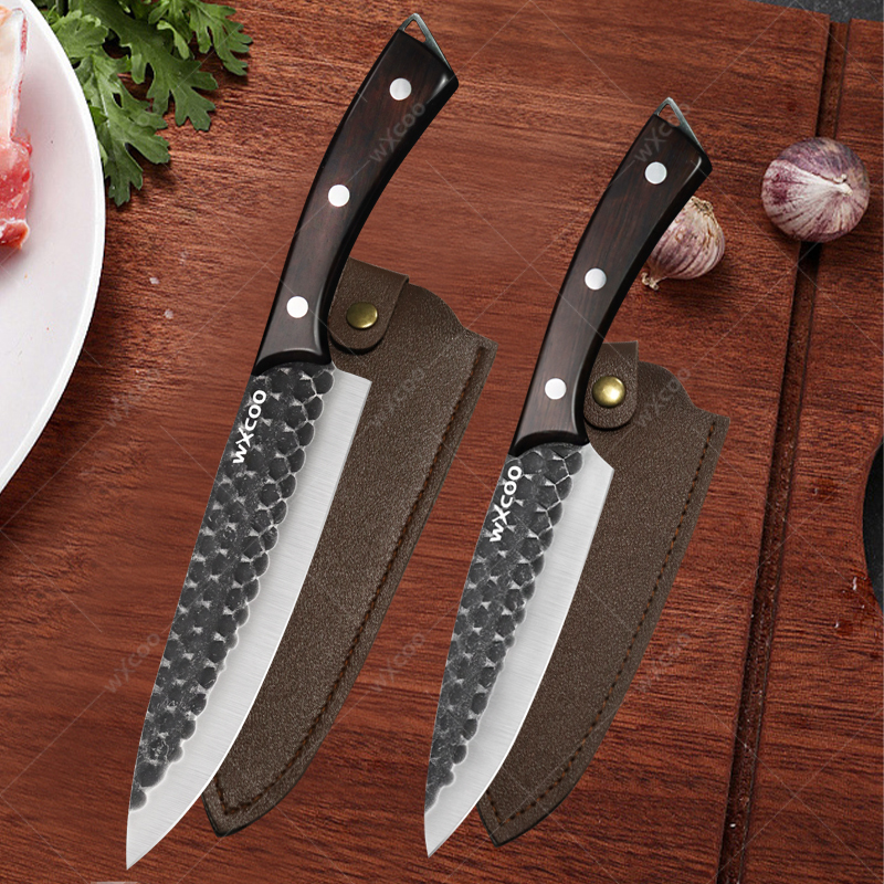 WXCOO Stainless Steel Kitchen Knife Butcher Boning Knife Meat Fish Cutting Chef Knife Cleaver Fruit Paring Cutter Cooking Tools