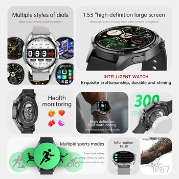 BOXUXING 2026 New Smart Watch Men Watch 5 Pro AMOLED HD Screen Bluetooth Call GPS Trajectory NFC Heart Rate Compass SmartWatches 4