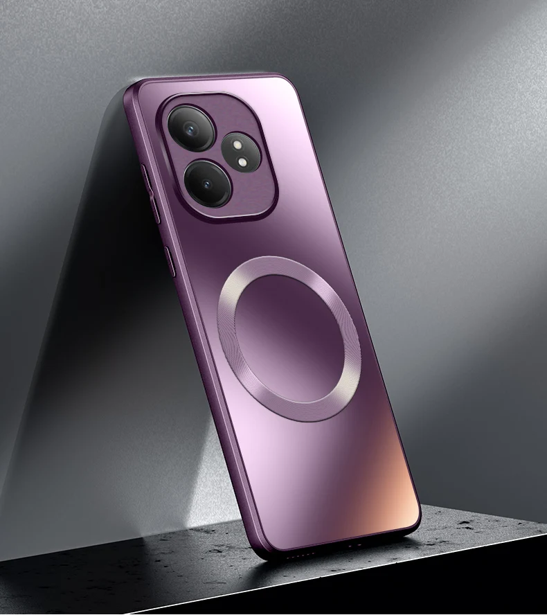 Hard Matte Magnetic Wireless Charging Protective Back Cover Case