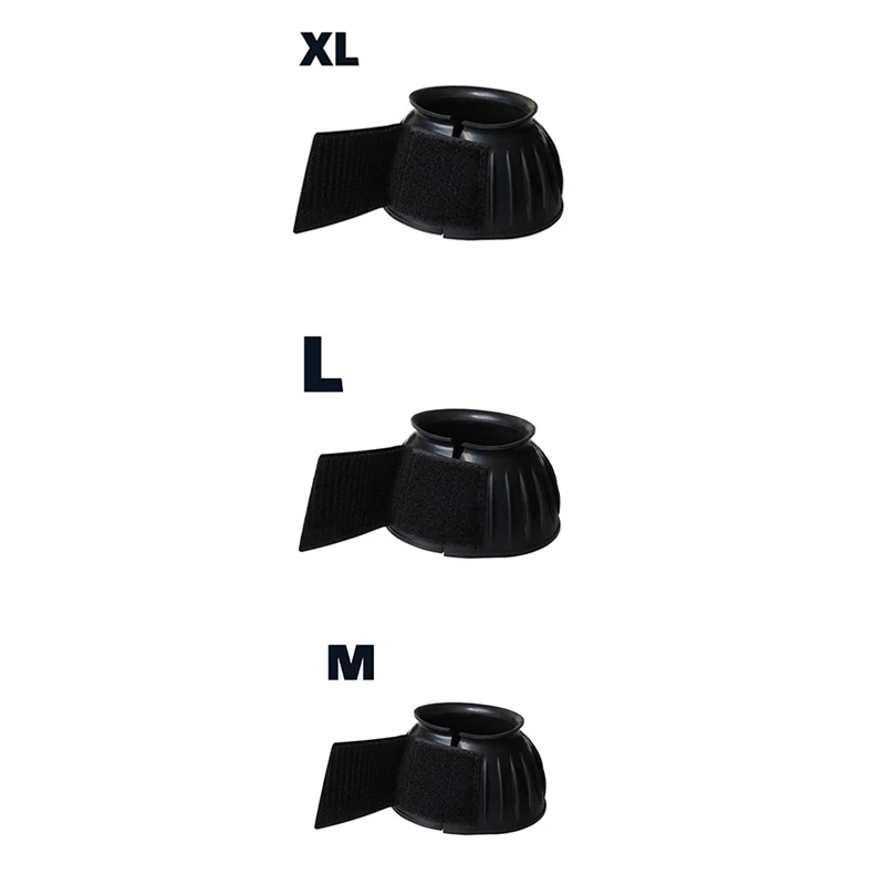 2Pcs Rubber Bell Boots Overreach Horse Boots Soft Equine Protective Gear Accessories Fortraining Equipment L