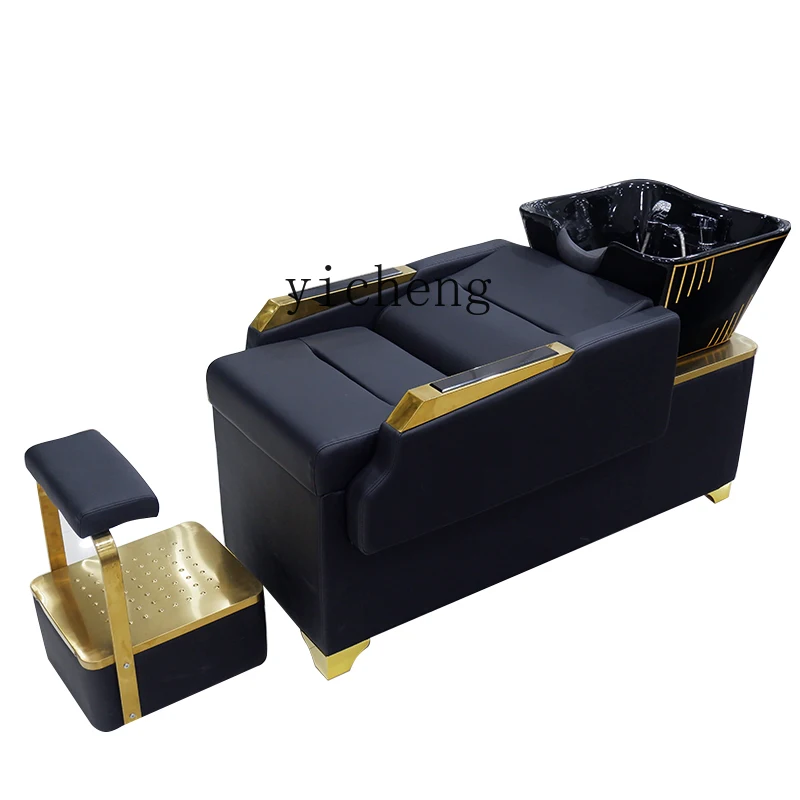 

YY Half Lying Hair Saloon Dedicated Shampoo Chair High-End Hair Salon Ceramic Flushing Bed