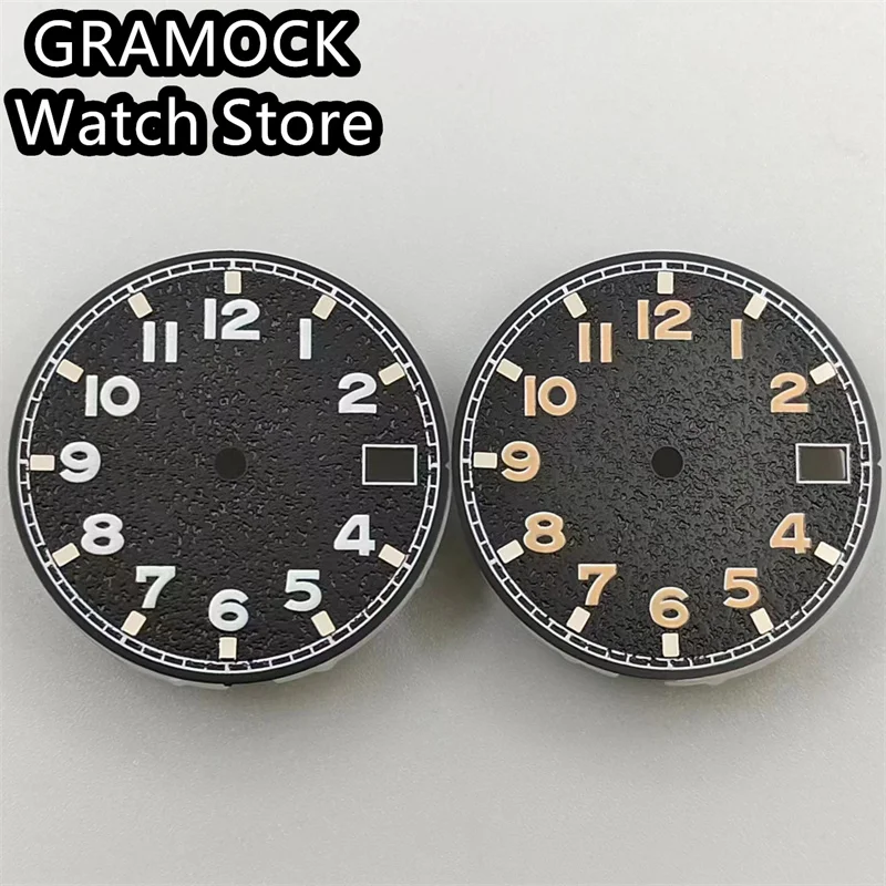 GRAMOCK 29mm Black and Green Luminous Watch Dial