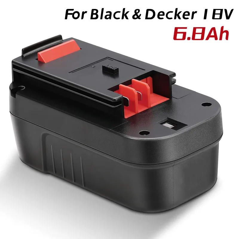 

【Upgraded to 6800mAh】HPB18 Battery Compatible with Black and Decker 18V Battery Ni-Mh HPB18-OPE FSB18 A1718 Tools Battery