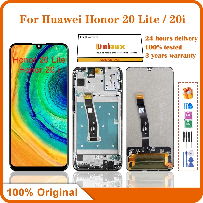 Оригинальный сенсорный ЖК-дисплей 6,21 дюйма для Huawei Honor 20 Lite, дисплей с дигитайзером для замены для Honor 20 Lite Global LCD