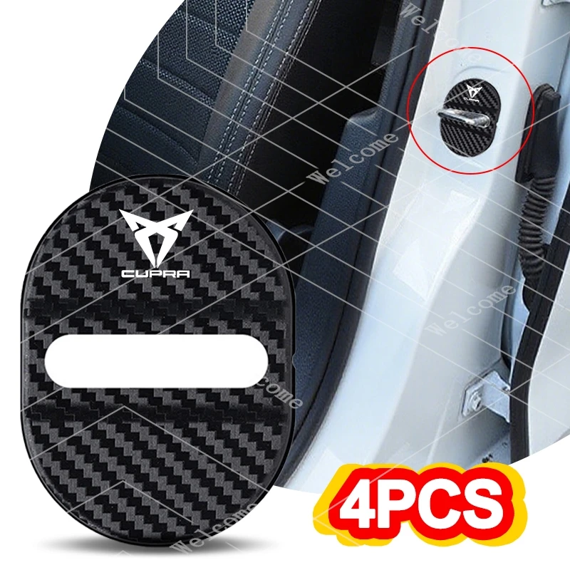 실리콘 자동차 도어락 버클 보호 커버, SEAT Cupra Ibiza Leon 300 Ateca Exeo Tarraco Altea 자동차 밸브 코어용 탄성 커버
