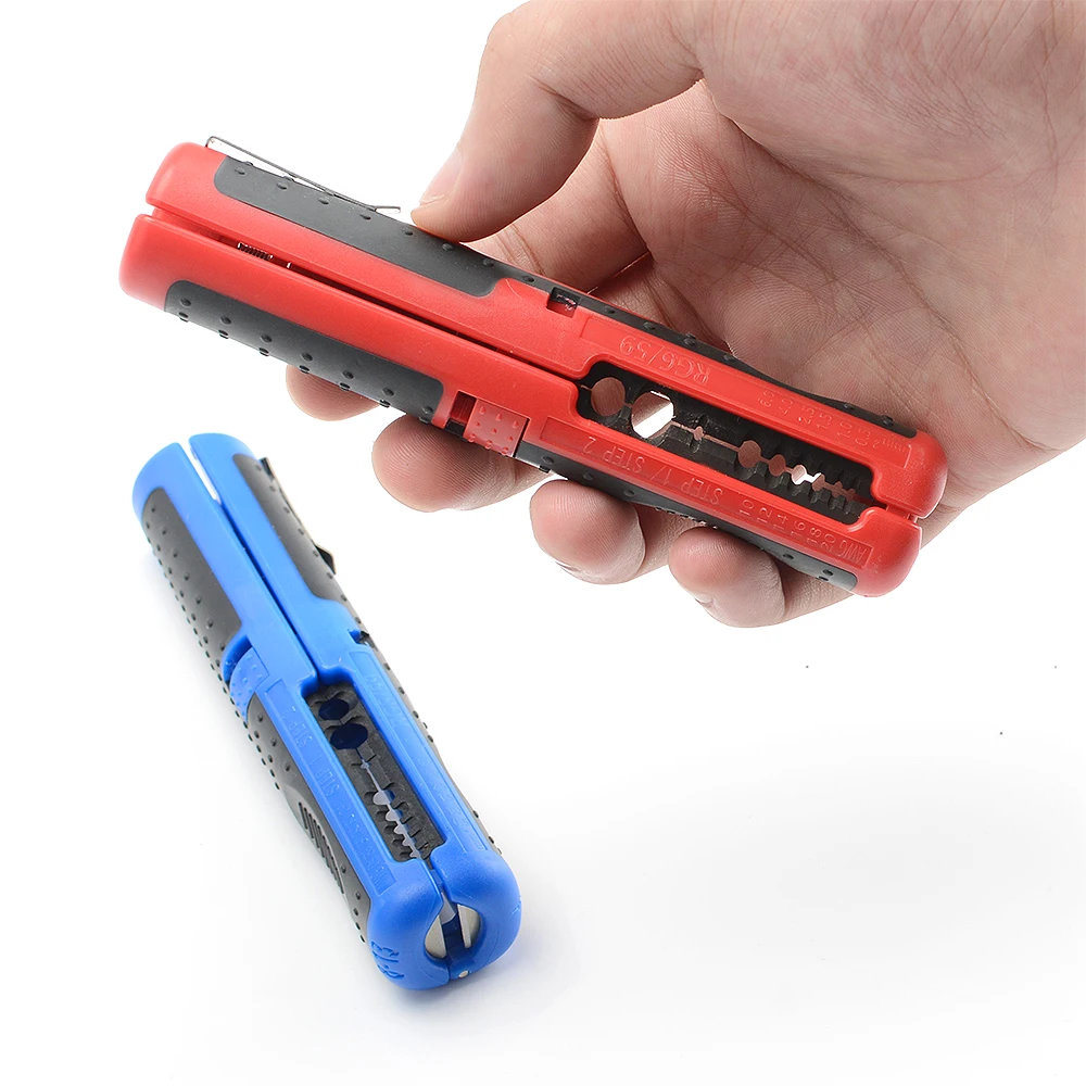 Portable Wire Stripper SK5 Blade Coaxial Cable RG59 RG6 Multifunctional Stripping Cutter Pliers Handle Tool Hardware Tool