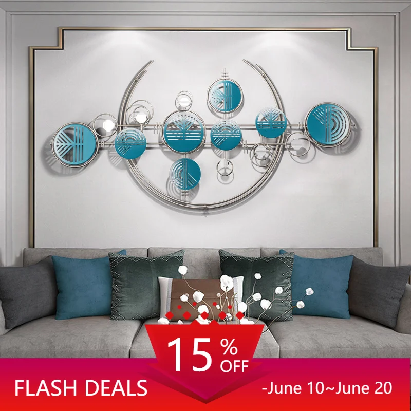 Europeanstyle entry luxury living room wall hanging sofa background