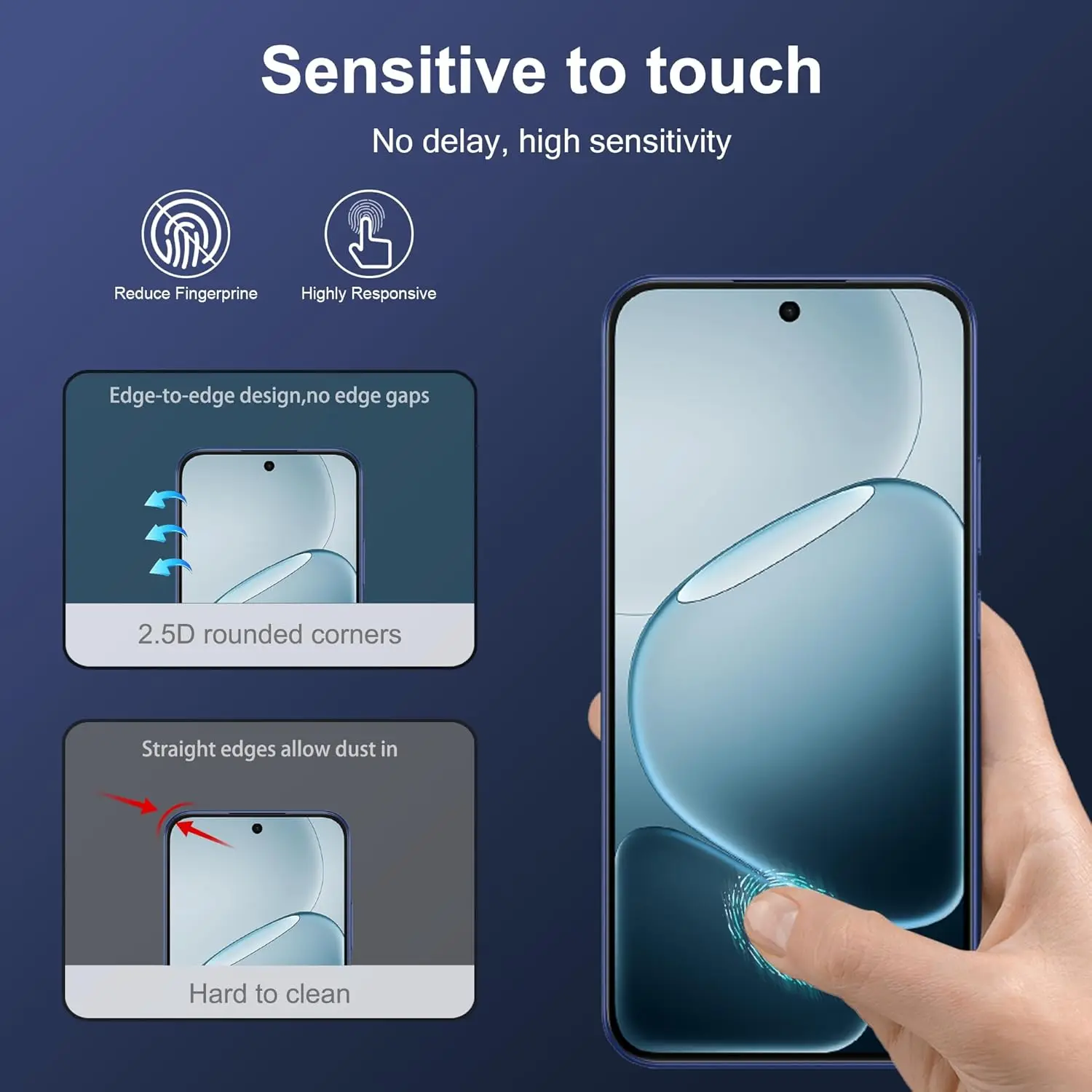 Premium 9H Tempered Glass HD Screen Protector - 2/4 Pack