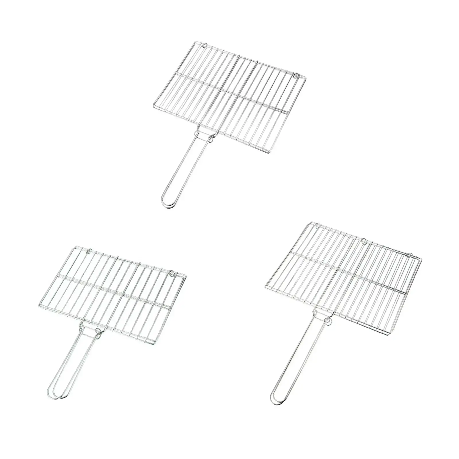 Grill Basket Grilled Fish Clip Portable Foldable Durable Lightweight Barbecue Rack BBQ Fish Grilling Basket for Gifts Camping