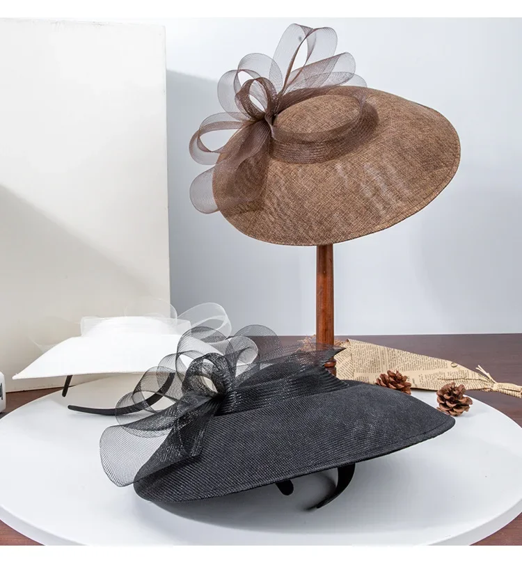 Vintage Straw Wide Brimmed Cloche Sun Hat with Bow Women Sun Straw Hat Cloche Hat Summer Hat for Women 1920s  main image 2