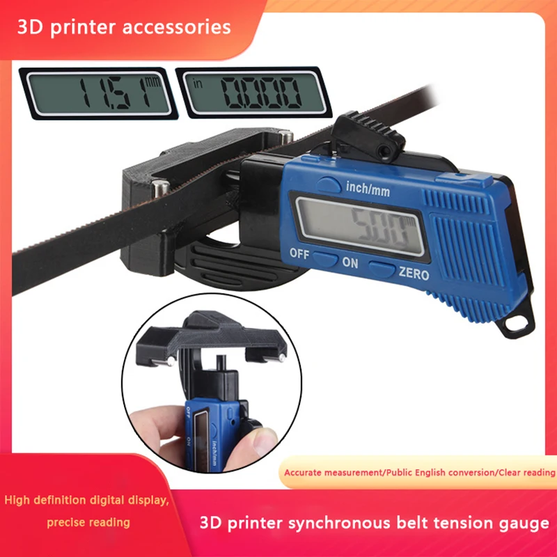 

3D Printer Parts 2GT Timing Belt Tensiometer GT2 Synchronous Opening Rubber Belt Tension Gauge Tester Tightness Detection