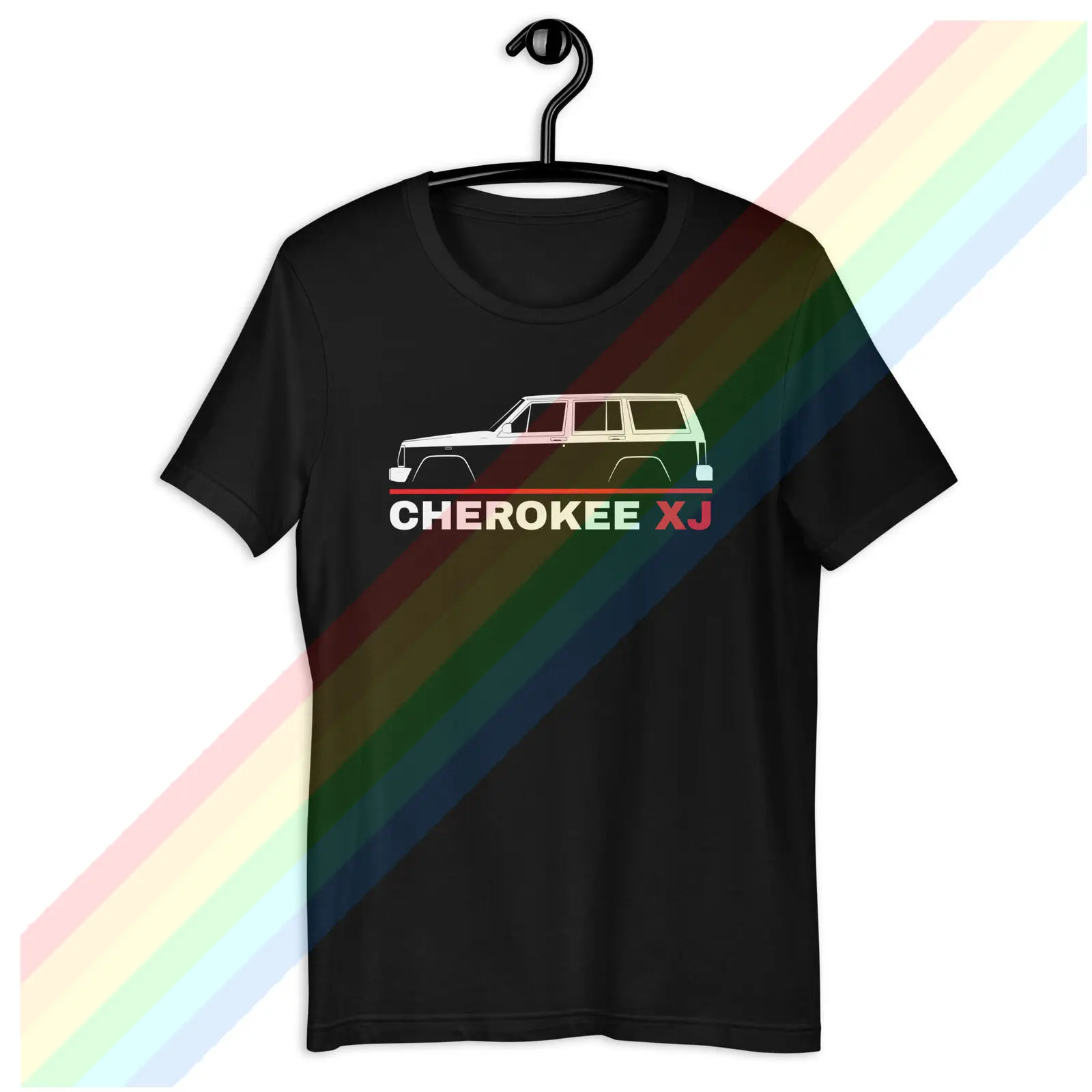 

Summer trendy cotton printed Jeeps Cherokee XJ 1983-2001 T-shirt black casual ladies short sleeves S-6XL