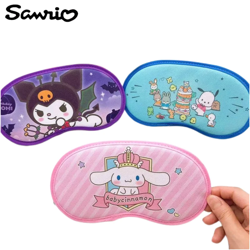 

Sanrio New Anime Peripheral Kawaii Cartoon Cute Kulomi Cinnamon Roll inx Creative Nap Blackout Eye Mask Festival Gift Wholesale