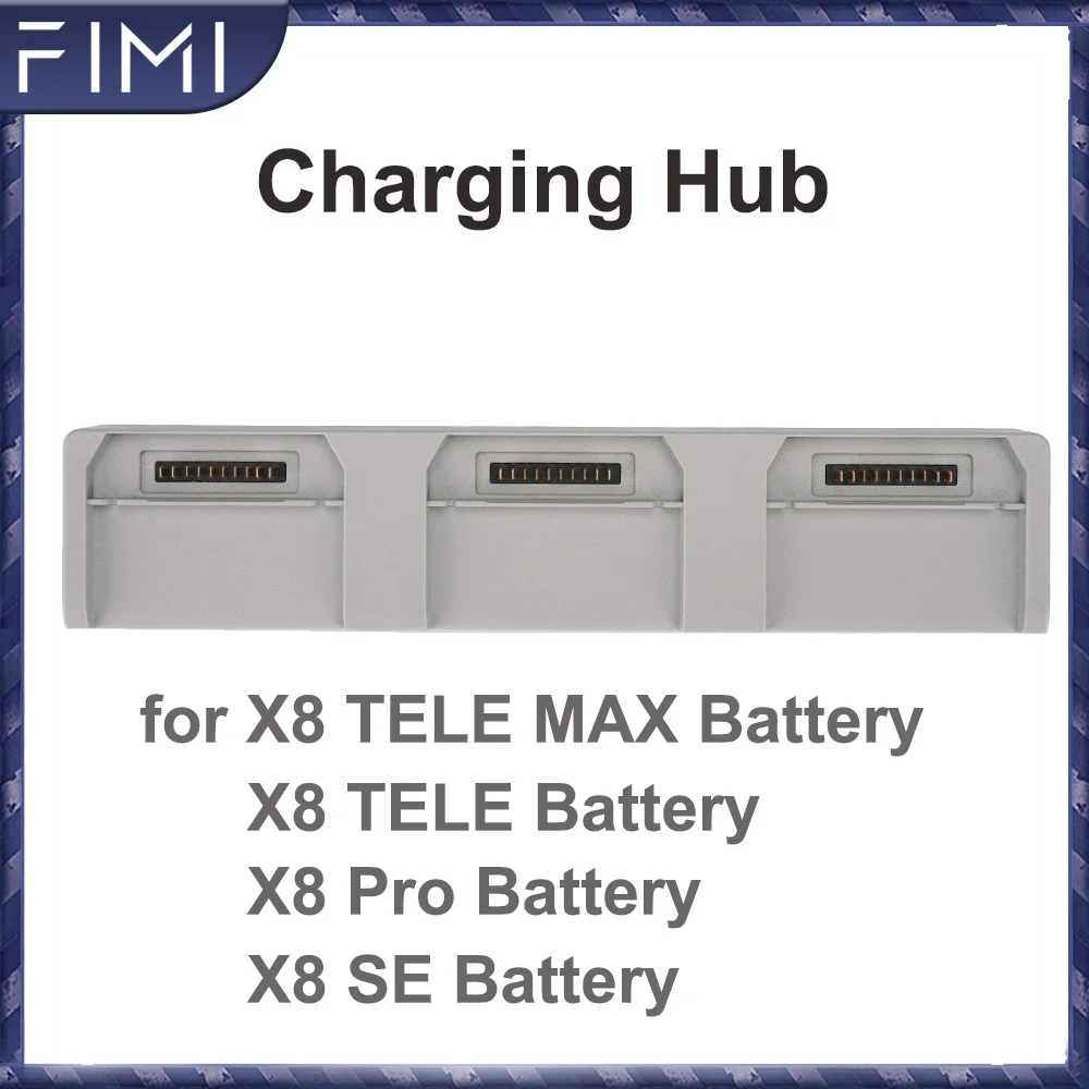 Station de charge hub pour drone DJI avec trois ports de chargement, design compact noir et gris, branchement facile. Achetez une station de charge hub pour drone DJI - Chargeur intelligent 1 pièce.