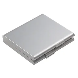 Sleek Metal Cigarette Holder - Stylish Protective Sleeve for Pocket Cigarette Packs (Silver)