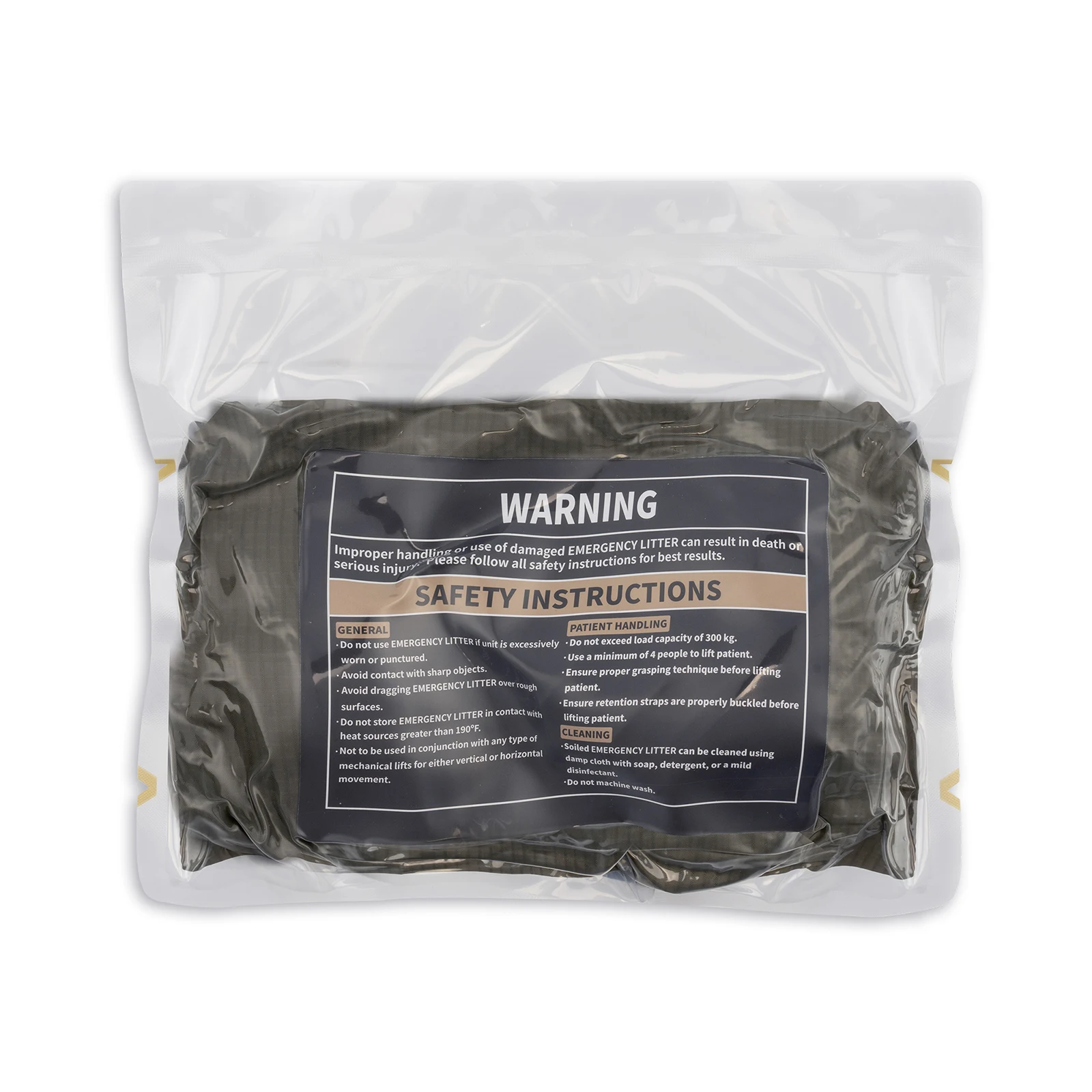 RHINO RESCUE Disposable Emergency Stretcher Portable Rescue Litter for Outdoor Camping First Aid Kit IFAK 3