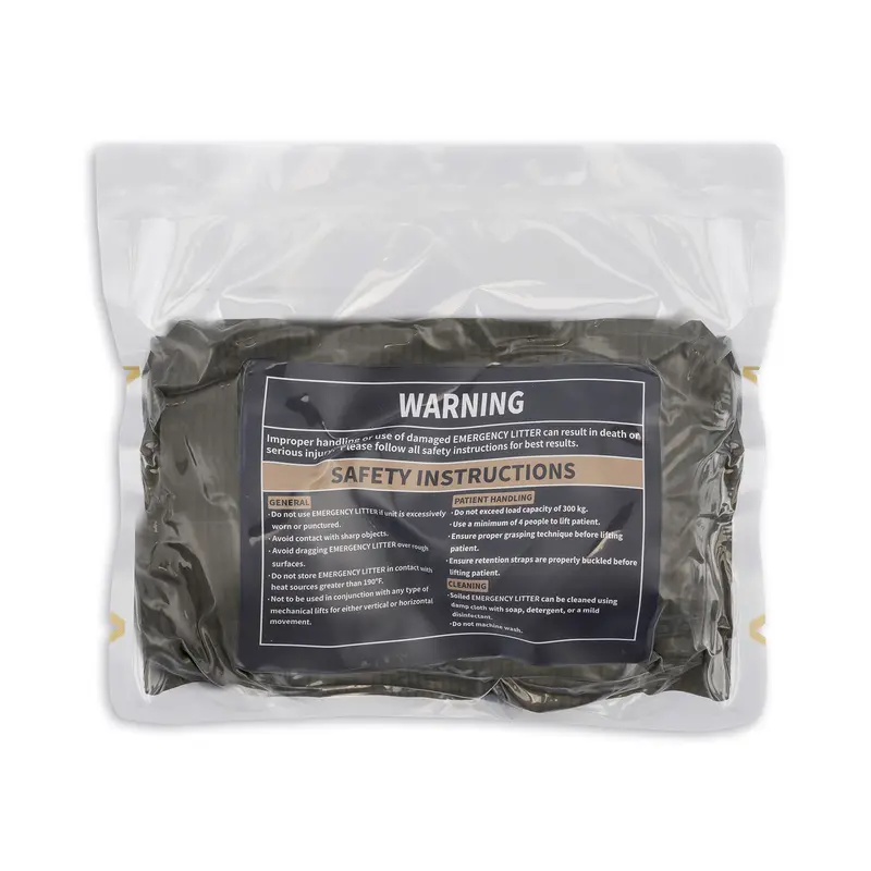 RHINO RESCUE Disposable Emergency Stretcher Portable Rescue Litter for Outdoor Camping First Aid Kit IFAK - Image 3