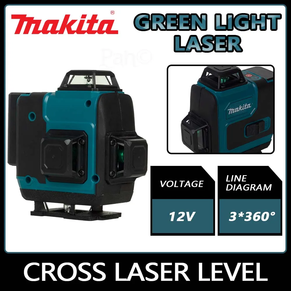 Makita Portable Green 16 Line Laser Level Rechargeable 12V Self leveling 360 ° 3-Plane Green Laser Line 2