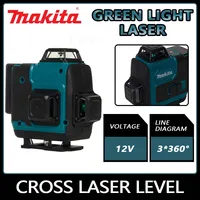 Makita Portable Green 16 Line Laser Level Rechargeable 12V Self leveling 360 ° 3-Plane Green Laser Line 2