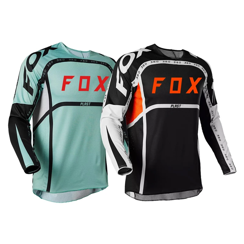 Men's Downhill Jersey Fox Plast Mountain Bike Mtb Shirts Offroad Dh