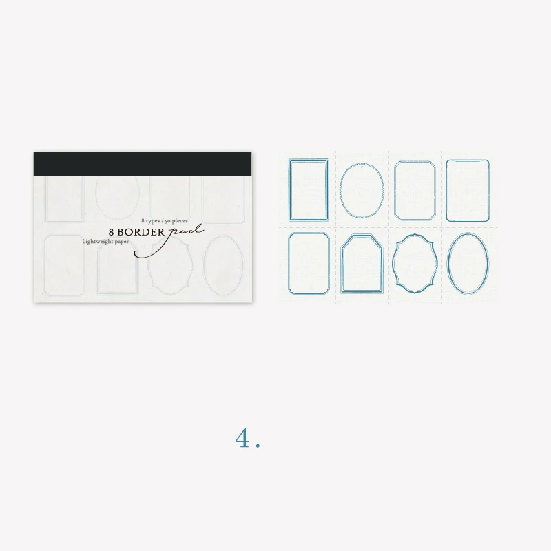 50 Stück/Packung Memos können auf Handkonten ohne Klebrigkeit, Retro-Rückseite und einfaches literarisches Schreibpapier 5 Stile geschrieben werden – Detail 10