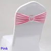 Wedding Decoration Spandex Chair Sash Bow Tie Bands Knot With Love Heart Buckle Stretch For Hotel Birthday Party Banquet Event 3