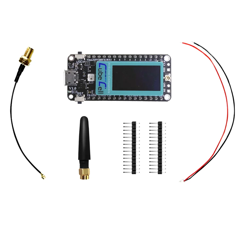 Heltec IOT LoRaWAN CubeCell Dev-Board ASR6502 SX1262 LoRa Node 0.96 Inch OLED Display for Arduino Cloud Platform
