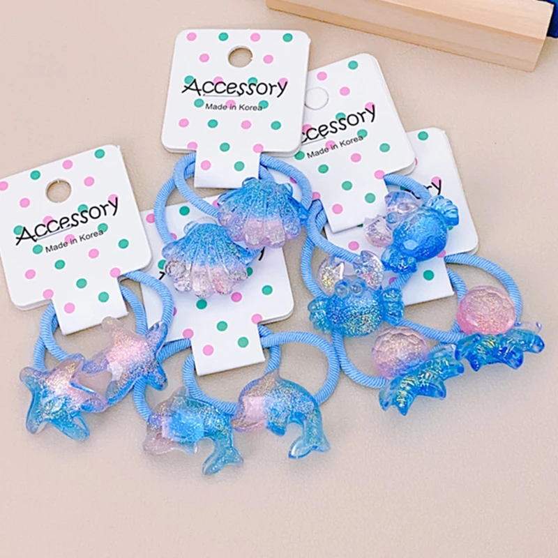 

Princess Kawaii Hair Rope Girls Kid Accessories Korean Children Sequins Floral Bows Elastic Rubber Hair Bands Ties Free Shipping