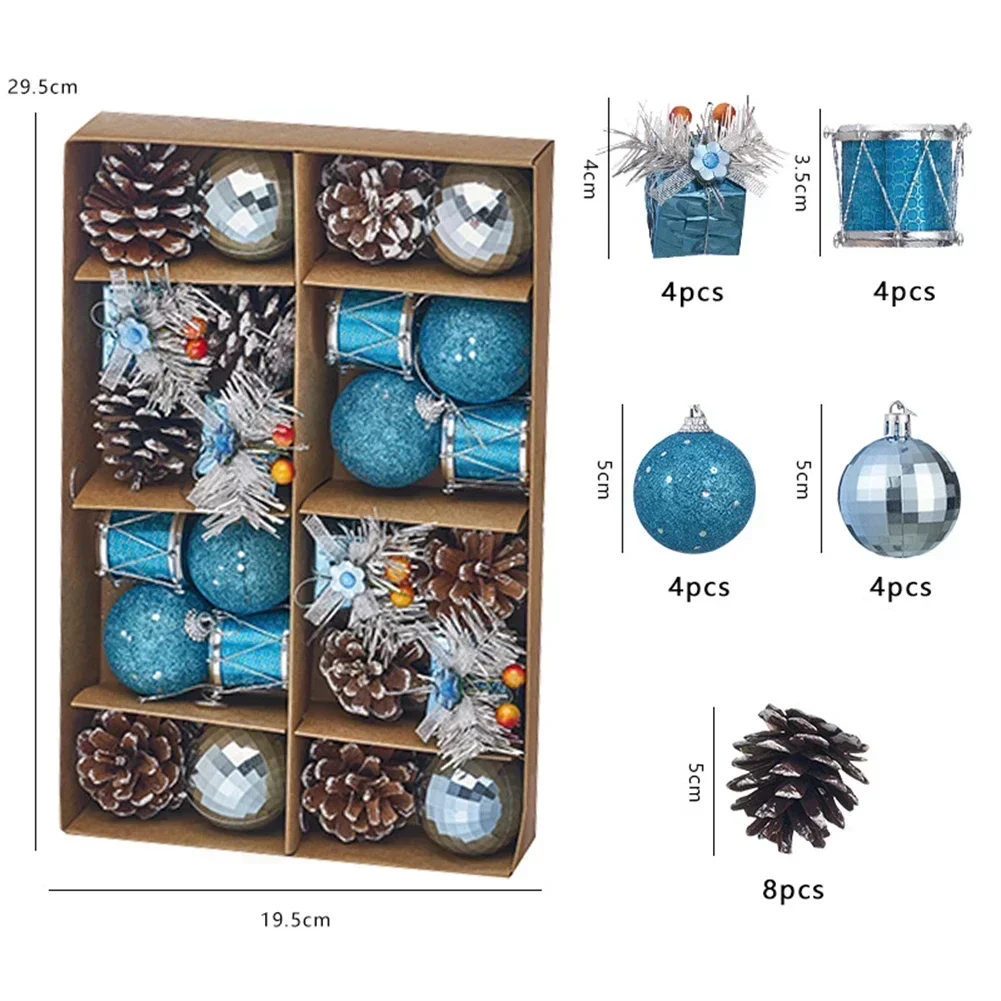 thumbnail image 1 of 24 bolas de Navidad, adornos para árbol de Navidad, bolas colgantes para árbol de Navidad, decoración para árbol de Navidad, regalos de Año Nuevo, 1 of 5