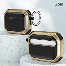 Shockproof Rugged Earphone Accessories Cover with All - Around Protection - Airpods 2 (Gold)