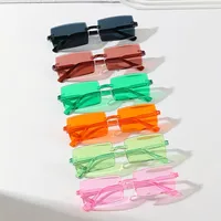 6pcs Rectangle Fashion Sunglasses For Women Men Cute Candy Color Decorative Shades Sun Glasses UV400 - Image 2