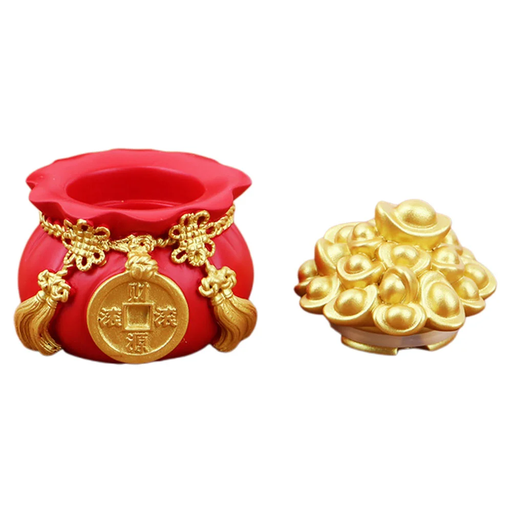 

Украшение из смолы в форме мешка для денег, ретро-Статуэтка на удачу для украшения гостиной, машины