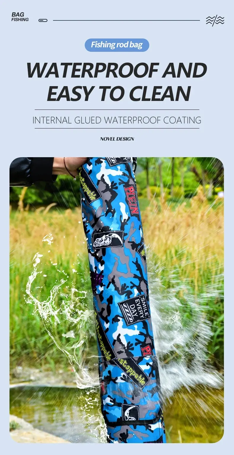 TAIYU Wasserdichte Angelrute Tasche Große Kapazität Regenschirm Tasche Stangen Lagerung Tragbare Taschen Faltbare Angelgerät Rucksack – Detail 6