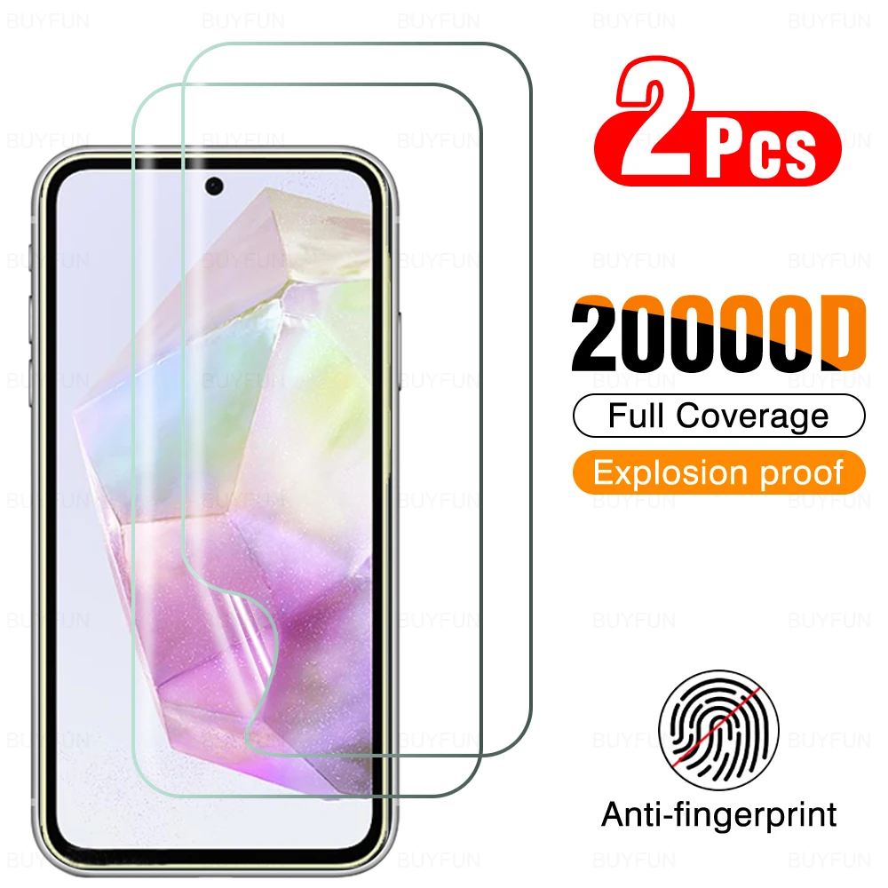 

2pcs Full cover hydrogel film For Samsung Galaxy A35 5G 2024 Tempered Film samsung A35 A 35 35A HD Anti-Scratch Screen Protector