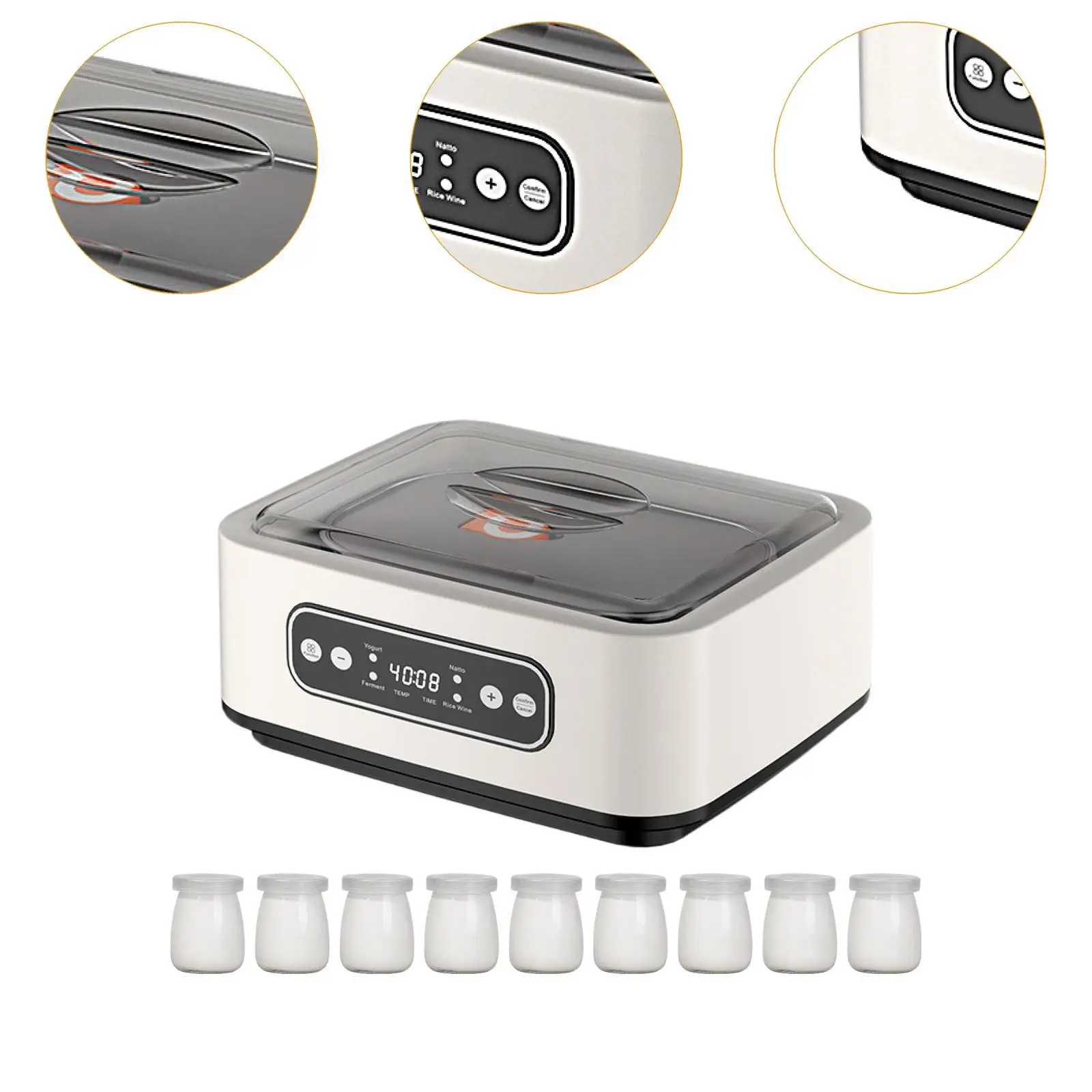 Automatic Yogurt Maker DIY Household Homemade Adjustable Temperature Low Noise Multifunctional Fermentation Machine Natto Maker