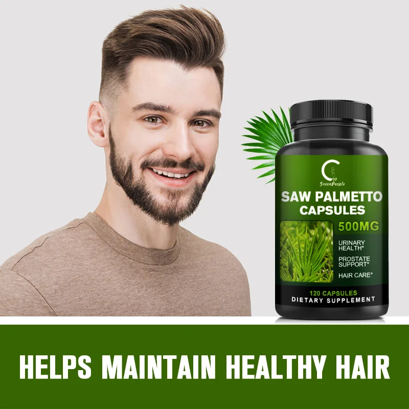 Saw Palmetto Essentials Prostate and Hair Health, Male Vitality, and