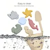 8Pcs Summer Beach Toys Kids Soft Silicone Sandbox Set Beach Game Toy Send Children Beach Play Sand Water Play Tools Swim Game 5