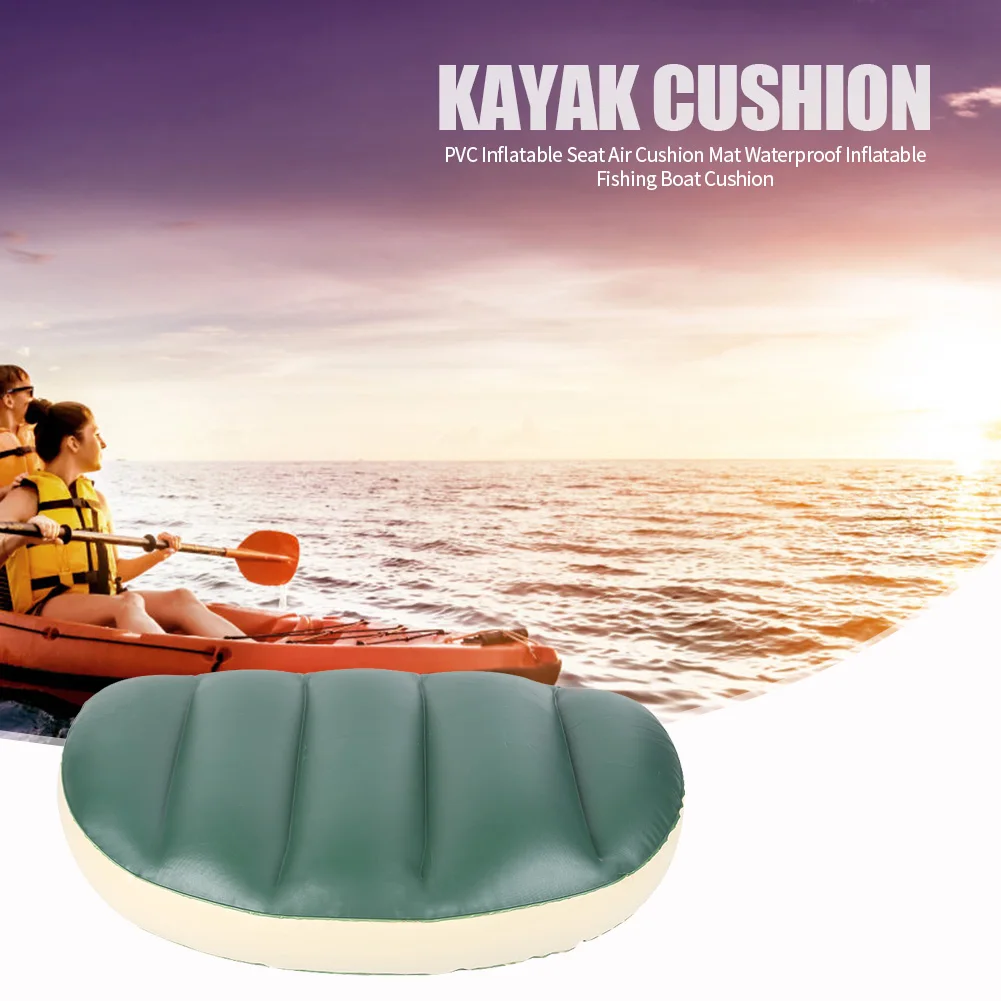 1pc Durable Skiing Drifting PVC Inflatable Air Seat Cushion Kayak Rowing Cushion