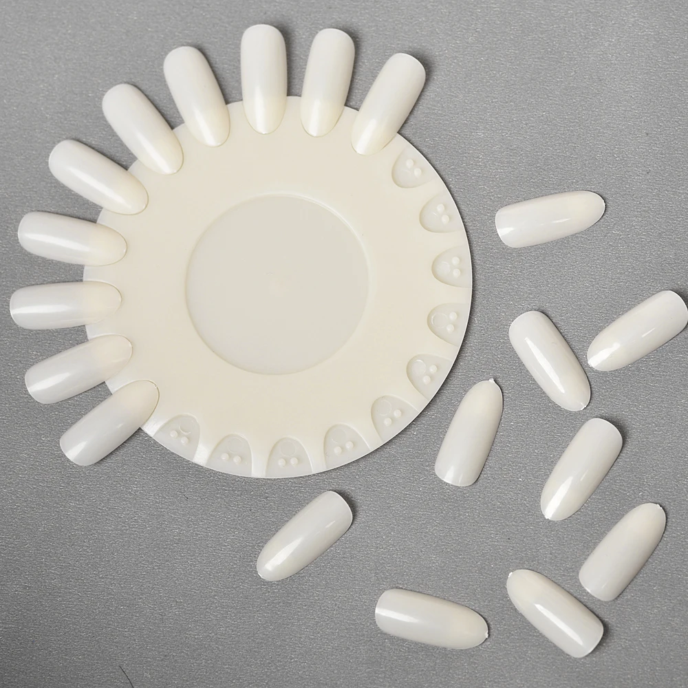 Punte Per Unghie Finte Display Sticks Clear Natural White Nail Swatch Nail Gel Polish Chart Manicure Polish Practice Display Board