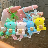 Cupid'S Angel Yellow Bear Doll Key Ring Thailand Butter Bear Toy Keychain Cartoon Donut Bear Bag Pendant Key Chains Gifts Toys 2