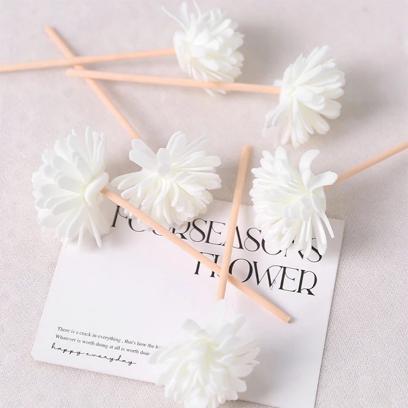 10/20/50 Stück natürliche künstliche Chrysanthemenblüten, Duftdiffusor für Hochzeit, Party, Nachfüllung, Heim, Zimmer, Schlafzimmer, Dekoration – Detail 3