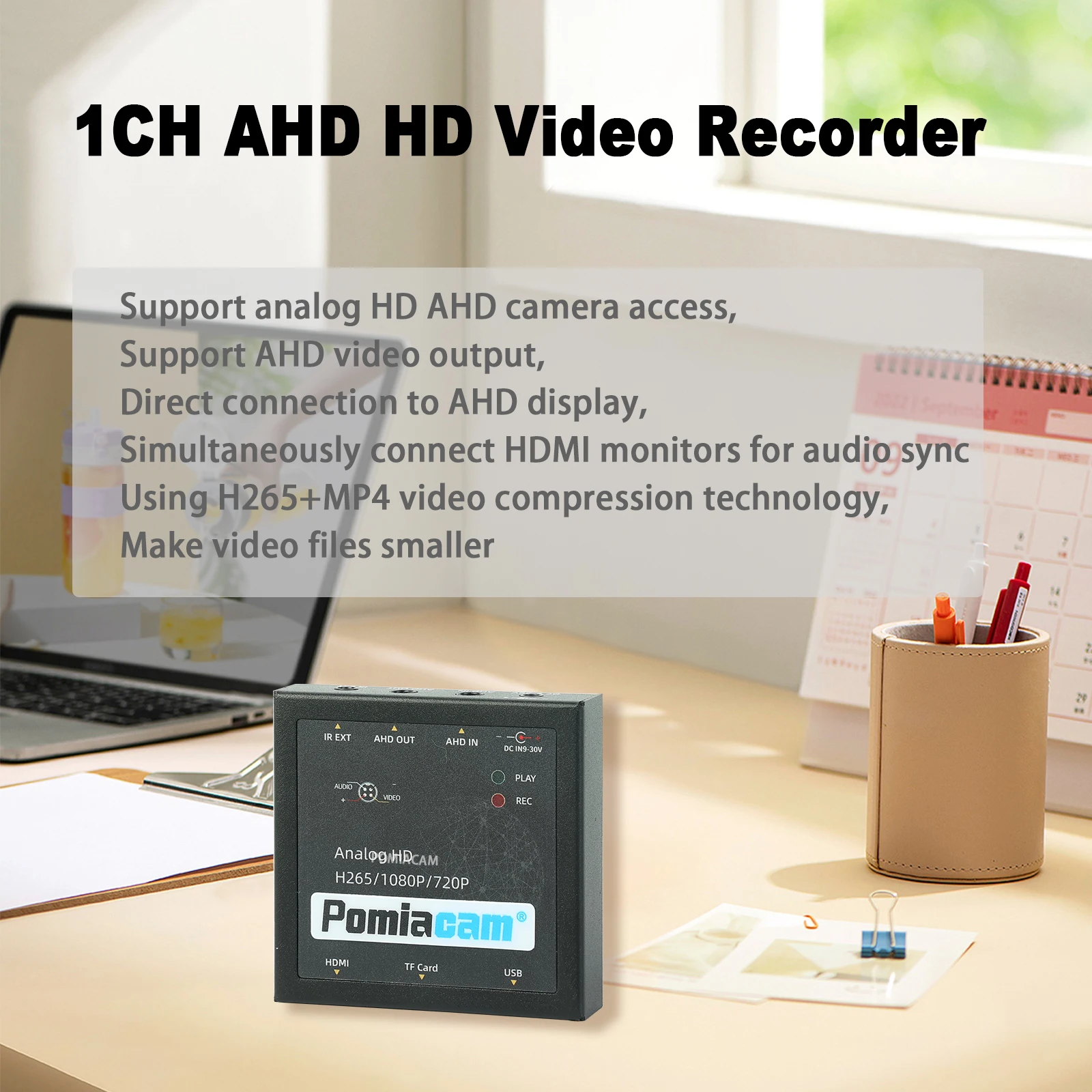 DMA122 Mini 1CH 1080P HD DVR Real-time preview AHD/ HDMI output with Infrared remote control receiver Support Max 256GB SD card images - 6