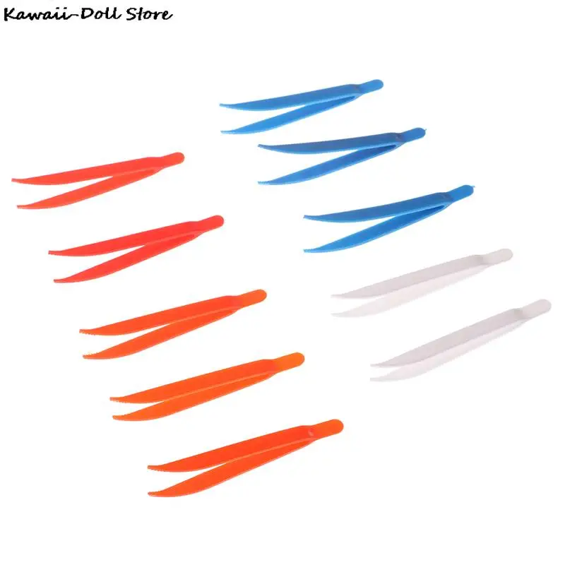Plastic Tweezers 10Pcs Children Tweezers Games Teaching Learning Educational Toys Random Color plastic tweezers