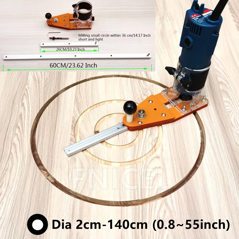 140cm Circle Cutting Jig Wood Router Milling Circle Slotting for Makita ...