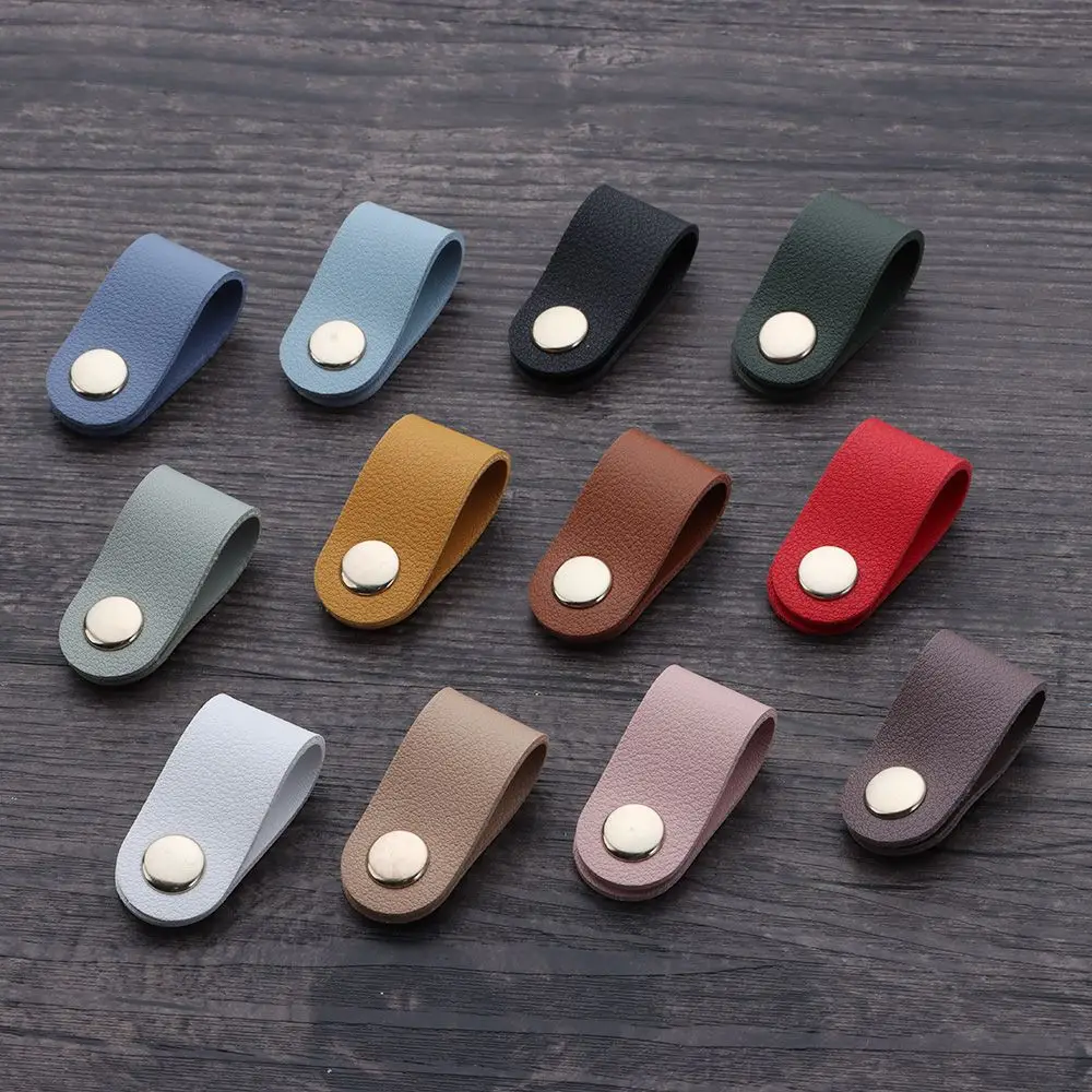 หนังม้วนสายเคเบิลหูฟังอุปกรณ์เสริมสายไฟสายชาร์จแบตเตอรี่ Protector สายไฟผู้ถือการจัดการสายเคเบิล Winder Tie 1