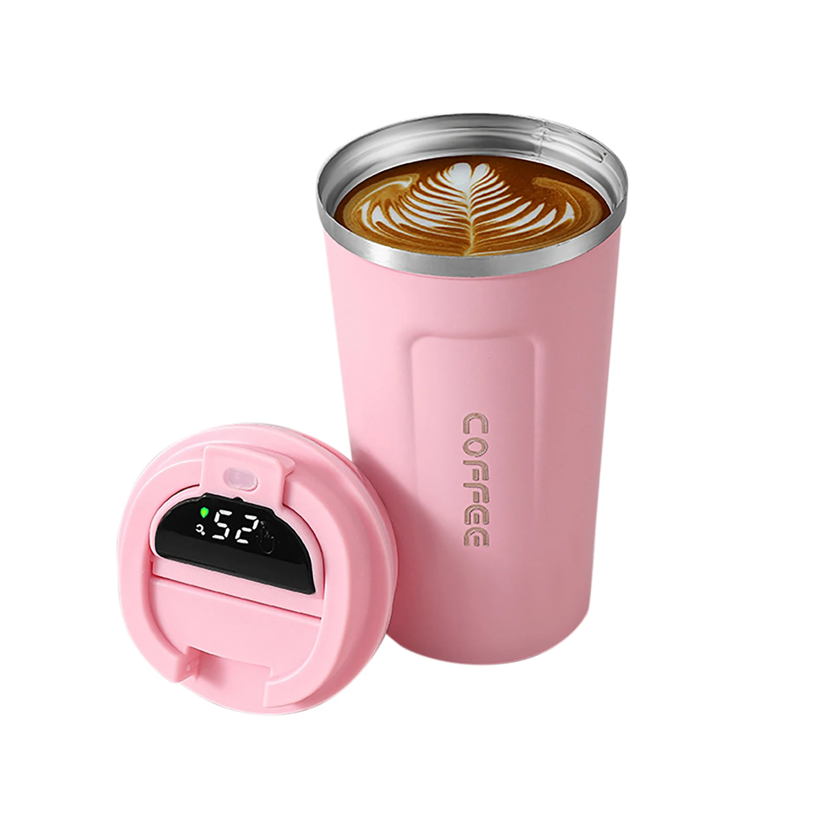 HD LCD 스마트 온도 측정 커피 컵, 자동차 단열 컵 주전자, 510ml