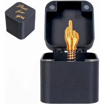 Funny Middle Finger in Box - Desk Decor Gag Gift for Halloween, Christmas & Birthday, Novelty Office Toy & Home Decoration 1