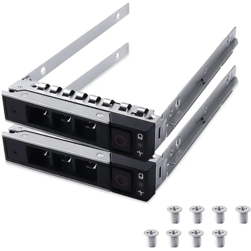 10 Caddy Per Dischi Rigidi 2.5'' SAS SATA - Compatibili Dell R640 R740 R740xd - Neri