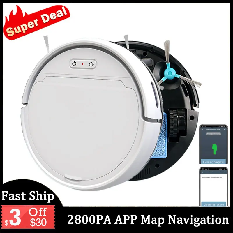 Roomba Vacuum AIRROBO Robot Vacuum Cleaner With 2800Pa Suction