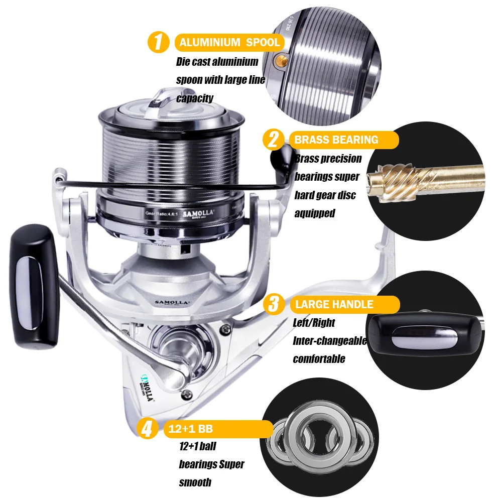 Moulinet de pêche pêche en mer 1BB moulinet de pêche Baitcasting Moulinet de pêche pêche en mer 1BB moulinet de pêche Baitcasting